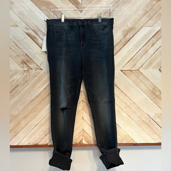 NWT Rag & Bone 10in Capri with Slit Distressed Faded Skinny Jeans Size 31 - Picture 3 of 12